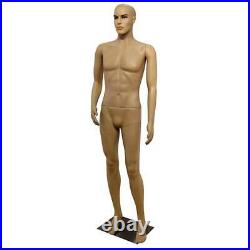 Mannequin Dress Form Realistic Model Full Body Male Standing Head Turns with Base