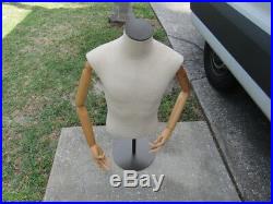 Mannequin MALE TORSO poseable ARMS AND fingers with stand great shape