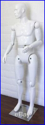 Mannequin Poses Display Flexible All White Different Posing Male Mannequins