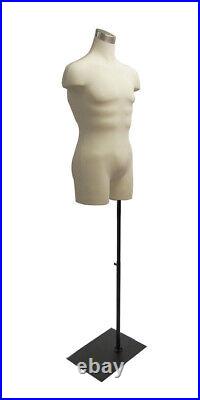 Men's Shirt and Pant Form Dress Form Body Form Mannequin Torso with Base