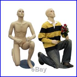 Mens Realistic Fleshtone Proposing for Marriage Mannequin Kneeling Down