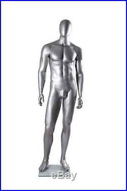 Metallic Silver Male Mannequin