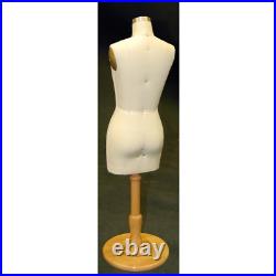 Miniature Adult Female Size 6 Professional Dress Form Mannequin with Base