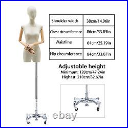 Model display stand Dress Clothing Form Display Body With Four-wheels Brand New