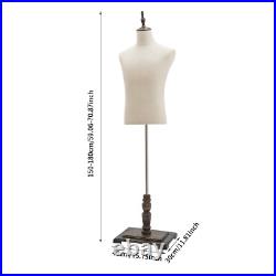 Modern Male Mannequin Model Half-length Model Mannequin Dress Form with Stand US