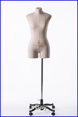 Monica Professional Female Soft Tailor Dress Form Flexible Mannequin Beige M