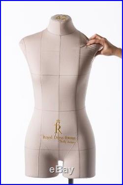 Monica Professional Female Soft Tailor Dress Form Flexible Mannequin Beige XS