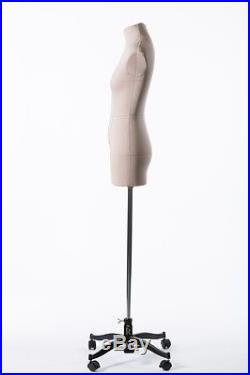 Monica Professional Female Soft Tailor Dress Form Flexible Mannequin Beige XS