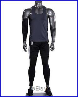 Muscular Male Athletic Headless Silver Mannequin