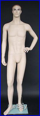 NEW 5 ft 11 in Male Mannequin, flesh tone with face make up, S/M size SFM73FT