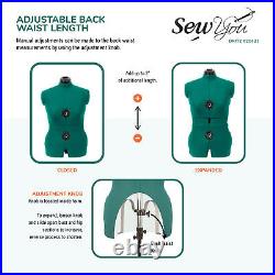 NEW Medium Adjustable Dress Form For Sewing Full Figure Female Mannequin Torso