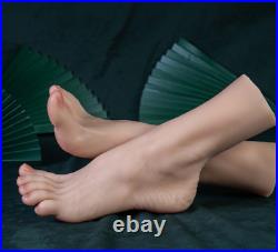 NEW Platinum Silicone Female Vein Feet Mannequin Big Feet High Arch Foot Size 40