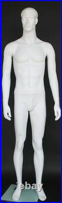 New! 5 ft 10 in Small Size Male Fullsize Mannequin Matte White finish SFM72-WT