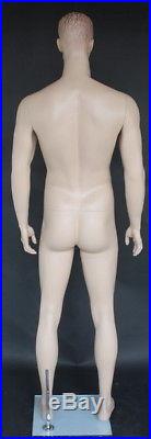New 6'5 tall Male Muscular Mannequin Skintone with Face Make up SFM30FT