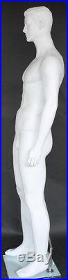New 6'5 tall White Color finished Male Muscular Mannequin SFM30WT, 40/31/40