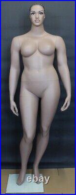 New! 6 ft 12in PLUS SIZE African American Female Mannequin Face Make up PLUS33B