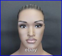 New! 6 ft 12in PLUS SIZE African American Female Mannequin Face Make up PLUS33B