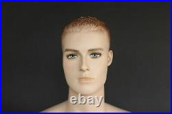 New! 6 ft 1 in Male Mannequin with Bendable Arms, Skin tone face make up SFM20FT