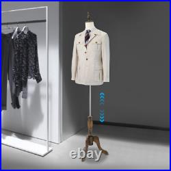New Adjustable Height Male Dress Form Mannequin Torso Half Body Clothes Display