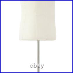 New Adjustable Height Male Dress Form Mannequin Torso Half Body Clothes Display