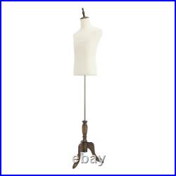 New Adjustable Height Male Dress Form Mannequin Torso Half Body Clothes Display