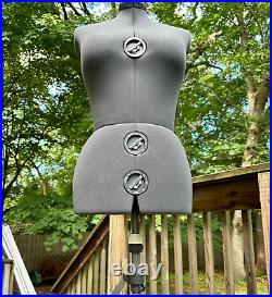 New Ardis Seamstress Adjustable Cloth Female Dress Form 13 Body Dials on stand