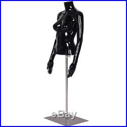New Headless Female Mannequin Torso Display Dress Form Adjustable with Metal Base