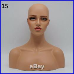 New Luxury Realistic Mannequin Head Fiberglass Hat Wig Glasses Mold Stand No. 15