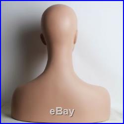 New Luxury Realistic Mannequin Head Fiberglass Hat Wig Glasses Mold Stand No. 16