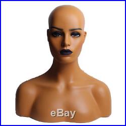 New Luxury Realistic Mannequin Head Fiberglass Hat Wig Glasses Mold Stand No. 8