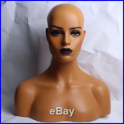 New Luxury Realistic Mannequin Head Fiberglass Hat Wig Glasses Mold Stand No. 8