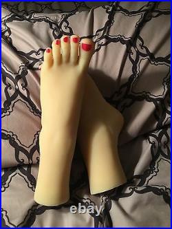 New Womens Realistic Ballerina Gymnast Dancer Feet Silicone Mannequin Foot Model