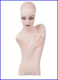 Newest Design! Sexy Realistic Female Mannequin Head For Wig Hat/Scarf Accessories