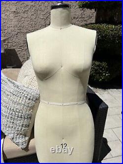 No Stand Heavy Duty Canvas Female Pro Working Dress Form Wire Half Size 12
