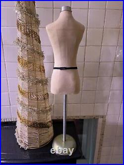 OLD VTG Half Scale STUDENT Display DRESS RITE FORM MANNEQUIN on Stand SEWING