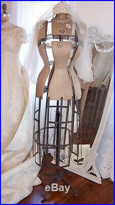 OMG! 1926 Antique Dress formMannequinCage & WheelsFrench Displaywasp waist