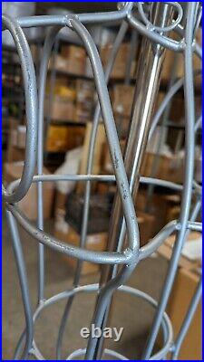 OPEN BOX PMP-901B Raw Steel Metal Ladies Female Wire Mannequin Dress Form Sz 4
