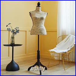 OUTREE Female Mannequin Adjustable Dress Form-Large Torso Tripod Stand Displa