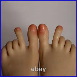 One Foot Platinum Silicone Female Foot Model Realistic Toe Positioning 21.5cm