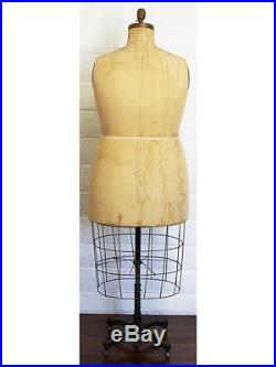 Original Female Professional Wolf Dress Form Antique 1960 Vintage Mannequin Form