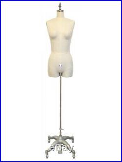 PGM Professional Bridal Dress Form Size 2 Rolls with Casters