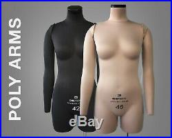 POLY ARMS for tailor dress form Soft pinnable arms for sewing mannequin