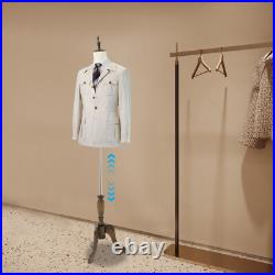 PP Male Mannequin with Adjustable Height, Retro Male Mannequin, Male Dress Form
