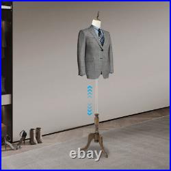 PP Male Mannequin with Adjustable Height, Retro Male Mannequin, Male Dress Form