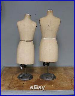 Pair of Vintage Wolf half scale dress forms Vintage Dress Form
