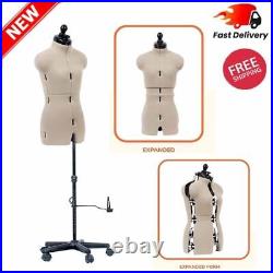 Petite Dress Form Female Mannequin Torso Stand Adjustable Body Expandable NEW
