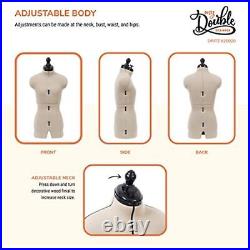 Petite Dress Form Female Mannequin Torso Stand Adjustable Body Expandable NEW