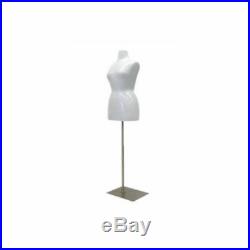 Plus Size 22/24 Female Fiberglass Mannequin Torso Dress Form with Base