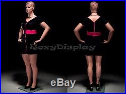 Plus Size Female Fiberglass Mannequin with Molded Hair Dress form #AVIS2-MZ