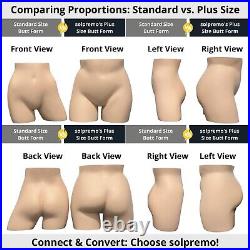 Plus Size Full Round Butt Mannequin Form, Display 33 Waist, 44 Hip, Fiberglass